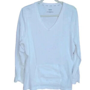 Liz Wear White Cotton Top XL